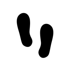 Foot imprint icon. Foot print icons