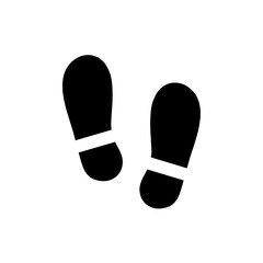 Foot imprint icon. Foot print icons