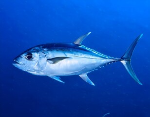 Fototapeta premium Yellowfin Tuna in Ocean Water
