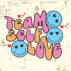 TEAM SMILE COLORFUL AND GRUNGE