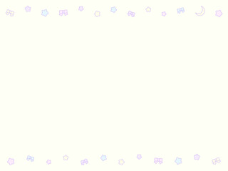 4:3 ファンシーでレトロなお星様とリボンのフレーム⭐︎