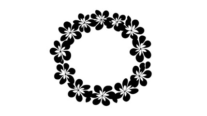Obraz premium Tightly arranged blooms bound into a compact circular flower ring, Plant Digital Art