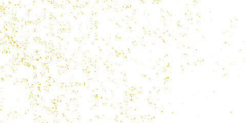 Doted and confetti golden glitter on transparent background. Shiny glittering dust. Gold glitter sparkle confetti that floats down falling. Vector illustration.