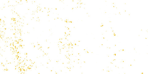 Luxury gold sparkle confetti glitter and zigzag ribbon falling down on transparent background. Vector illustration.	