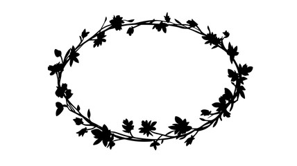 Handmade flower crown with uneven stems tied together in a full circle, Plant Digital Art