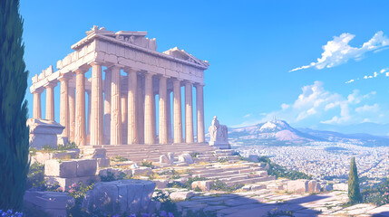 Fototapeta premium architecture, temple, monument, ancient, building, column, landmark, greek, greece, columns, court, roman, history, supreme, stone, washington, travel, old, edinburgh, parthenon, tourism, hephaestus, 