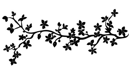 A trailing vine with many small flowers growing along its length, Plant Digital Art