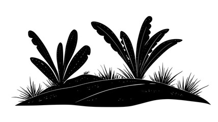 Welwitschia plant with two long leaves in the Namib Desert, Plant Digital Art