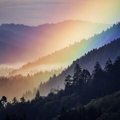 sunrise in the mountains