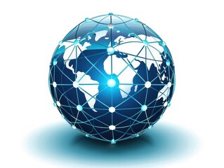 Global secure network concept illustration technology environment digital view