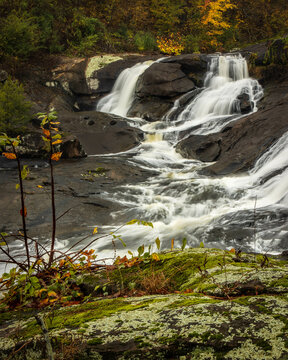 A beautiful landscape photo the waterfalls at High Falls State Park in Georgia.