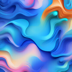 Fototapeta premium Liquid gradient mesh. Abstract wavy background. Color blend. Modern blurred texture. Liquid vibrant color flow. Template for posters, ad banners, brochures, flyers, covers, websites. 8k quality. gener