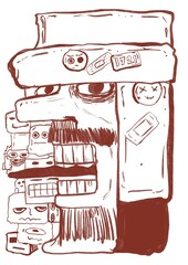set of hand drawn illustrations