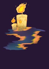 candle in the glass