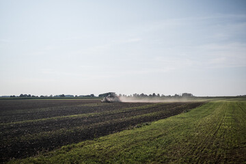 plowed field in spring