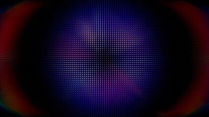Vibrant Abstract Grid with Radiating Red and Blue Light Patterns