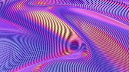 Dynamic Abstract Waves with Colorful Gradient Lines and Flowing Patterns