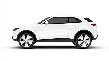 Naklejka premium Sleek Modern SUV Design Showcased on a Clean White Background