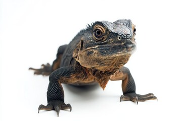 Fototapeta premium Close-up of a Dark Brown Lizard