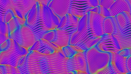 Colorful Abstract Wavy Surfaces with Gradient Patterns