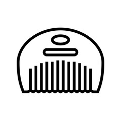 beard comb men cosmetic line icon vector. beard comb men cosmetic sign. isolated contour symbol black illustration