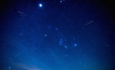 Milky Way stars photographed with a wide angle lens.