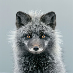 Arctic fox (Alopex lagopus) portrait, Trygghamna, Svalbard, Norway, July 2008.