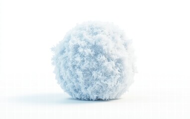 Snowball isolated on white background