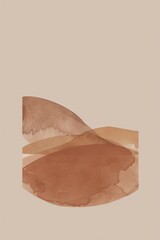 PANTONE 17-1230 Mocha Mousse Nordic Abstract Minimalist Art