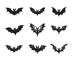 Halloween bat and bats