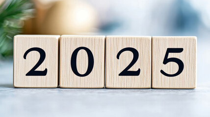 Monochromatic wooden blocks displaying 2025 modern design concept in minimalist environment indoor viewpoint