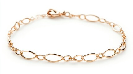 Elegant Rose Gold Bracelet with Oval Links for Stylish Accessory