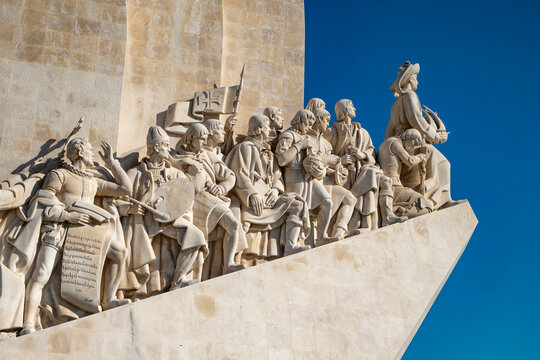 Belem, Portugal, Europe. 2/22. Sculpture dedicated to Portuguese exploreres