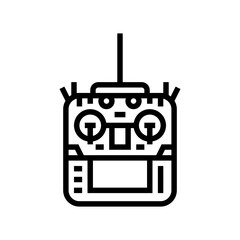 Obraz premium remote control aerial vehicle line icon vector. remote control aerial vehicle sign. isolated contour symbol black illustration