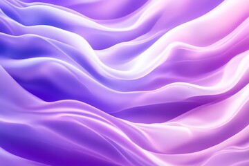 Obraz premium Flowing abstract waves in vivid purple colors digital art creative space aesthetic view