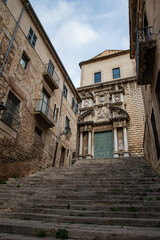 Fototapeta premium Church of Sant Martí of Girona, Catalonia. Spain.