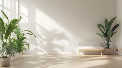 Fototapeta premium Beautiful Modern Living room Interior with furniture's ,mockup frame , posters, wall -3d Rendering