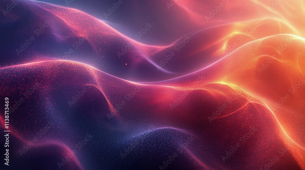 Aufkleber colorful abstract waves create a vibrant visual experience with flowing textures