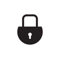 Lock icon on white background, eps10