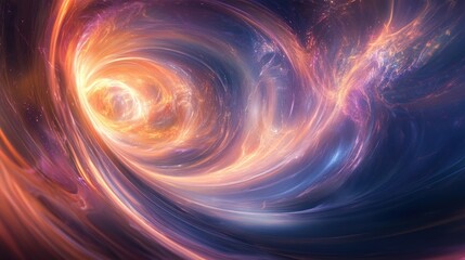Fiery vortex with blue purple nebulas.