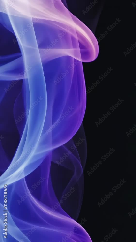 Poster colorful smoke swirls create captivating abstract patterns with a dark background