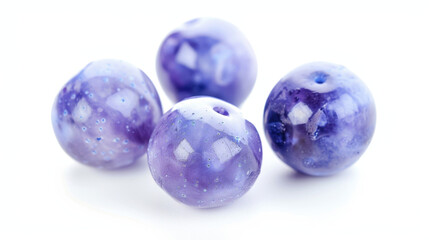 purple grapes isolated on white