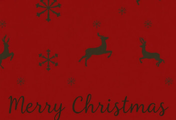 christmas greeting card with deer
