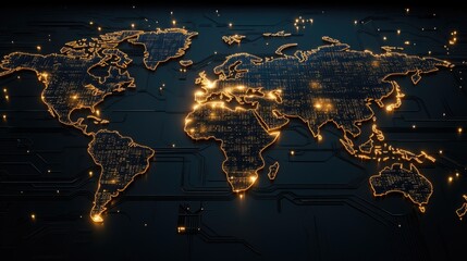 A vibrant digital cityscape with a futuristic globe, glowing tech elements, and modern buildings symbolizes innovation