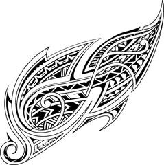 Polynesian style tribal tattoo design