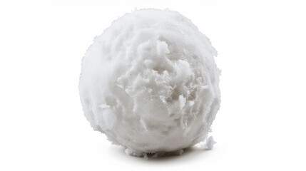 white snow ball isolated on white