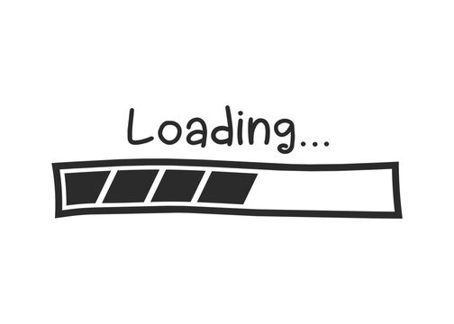 Handrawn loading bar design inspiration