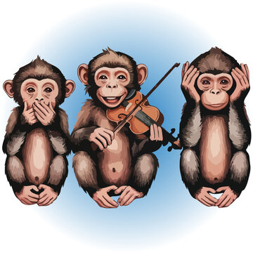 Unique Style Creative Best Mankey Illustration Design Modern