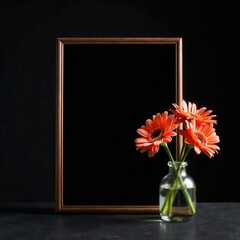 flower, vase, bouquet, flowers, nature, plant, bloom, blossom, beauty, floral, decoration, petal, flora, beautiful, glass, green, frame, gerbera, table, interior