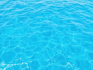 Obraz premium Blue turquoise water with foam and waves, crystal, tropical, sea